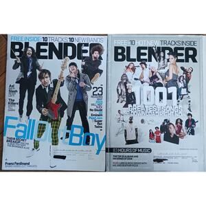 Lot of 2 Blender Magazines Feb 2009 Fall Out Boy & Jan 2009 1001 Greatest Songs